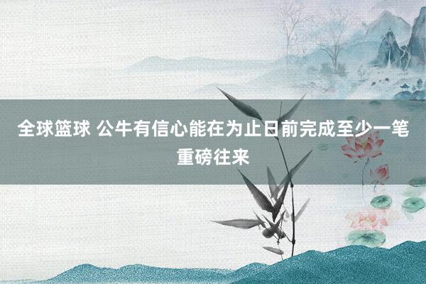 全球篮球 公牛有信心能在为止日前完成至少一笔重磅往来