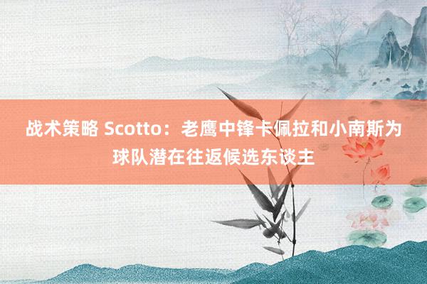 战术策略 Scotto：老鹰中锋卡佩拉和小南斯为球队潜在往返